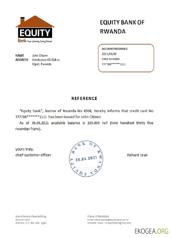 Rwanda , Equity , reference